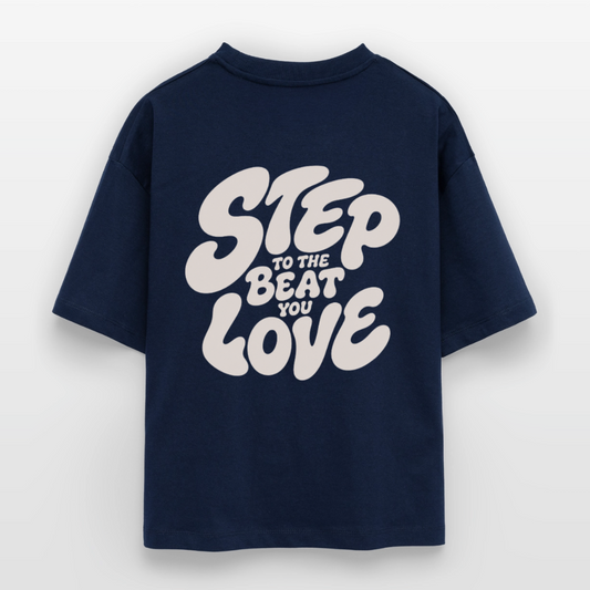 Step Beat Love - Stanley/Stella Frauen Boxy Bio-T-Shirt Nova - Navy