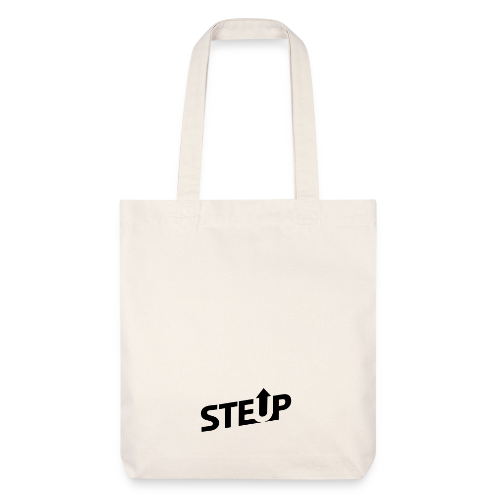 StepUp Tote Bag - BlackLogo - natural white