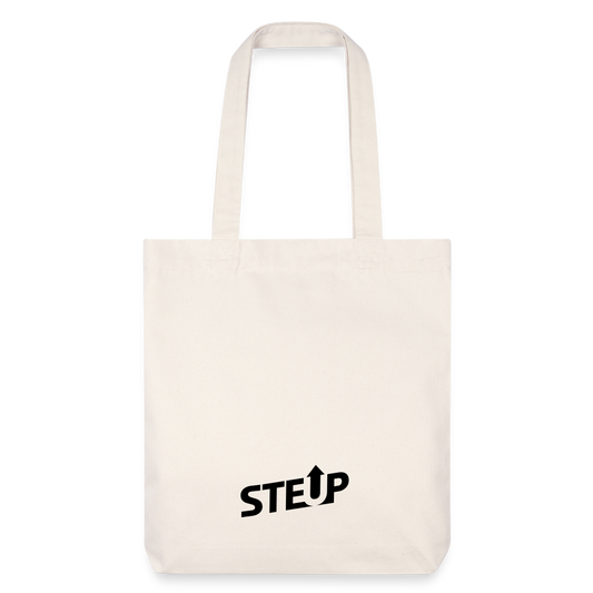 StepUp Tote Bag - BlackLogo - natural white