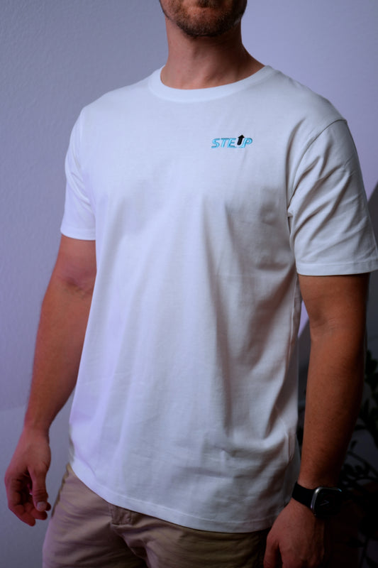StepUp | Herren weißes Oversized Bio Baumwoll T-Shirt