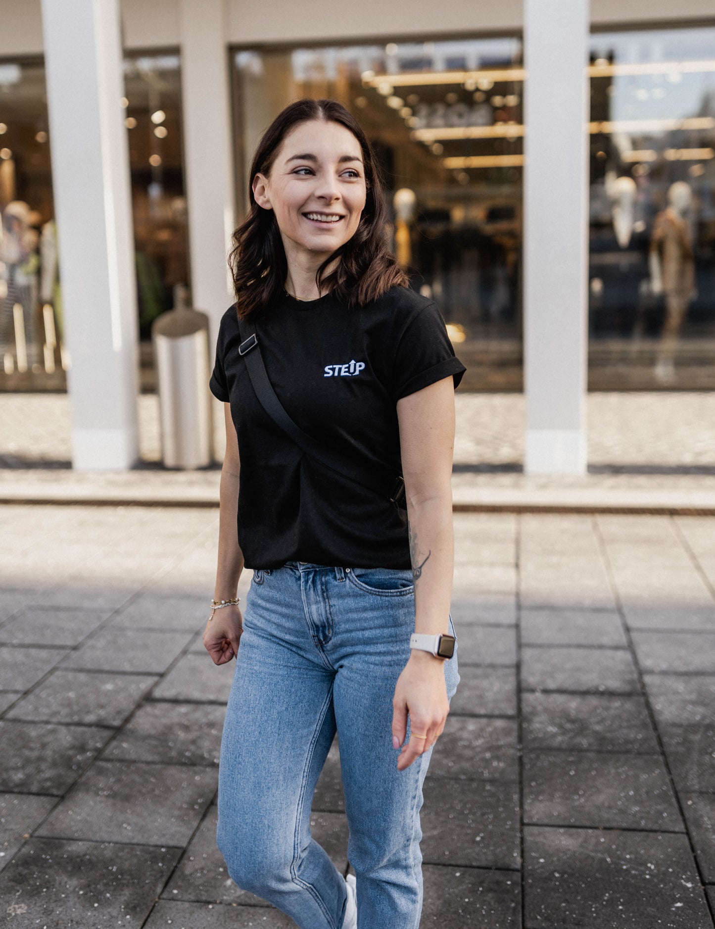 StepUp weiß | Frauen Bio Baumwoll T-Shirt