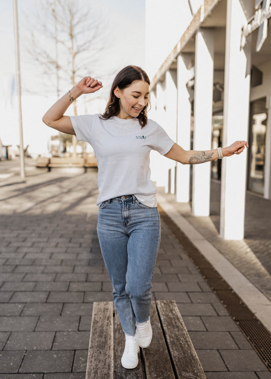 StepUp weiß | Frauen Bio Baumwoll T-Shirt