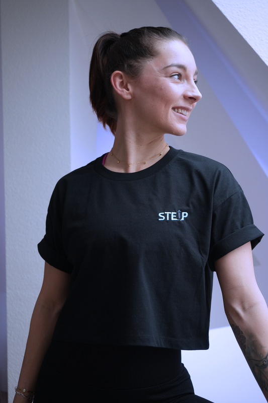 StepUp | Bio Baumwoll Oversized Crop Shirt