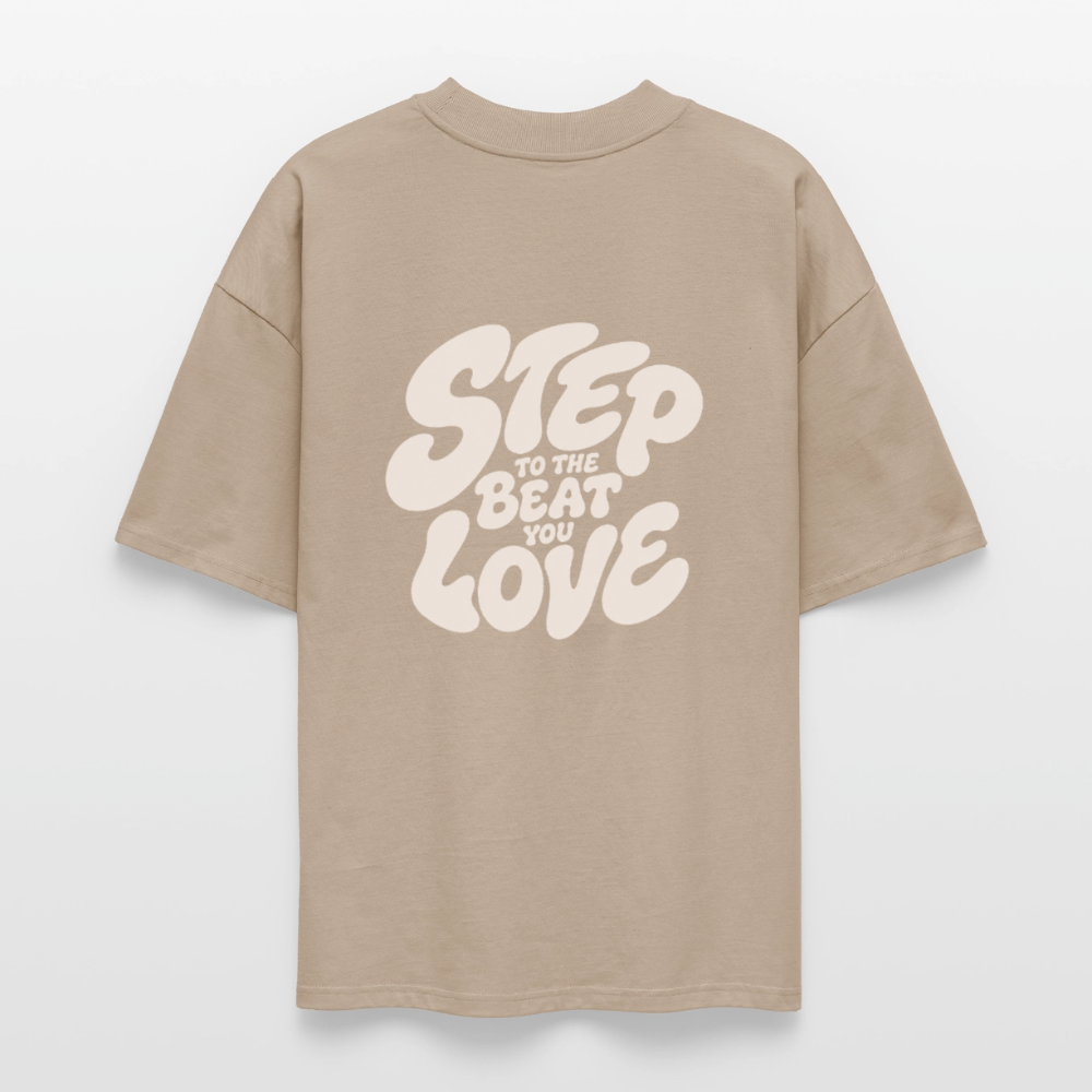 Step Beat Love - Stanley/Stella Oversized Unisex Bio T-Shirt Blaster 2.0 - Steingrau