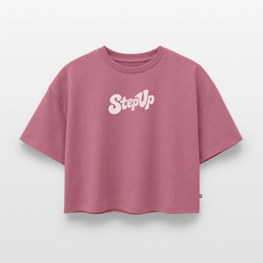 Don´t talk - Frauen Premium Oversized Bio Cropped T-Shirt - Mauve
