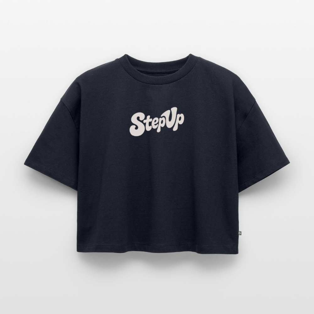 Don´t talk - Frauen Premium Oversized Bio Cropped T-Shirt - Navy