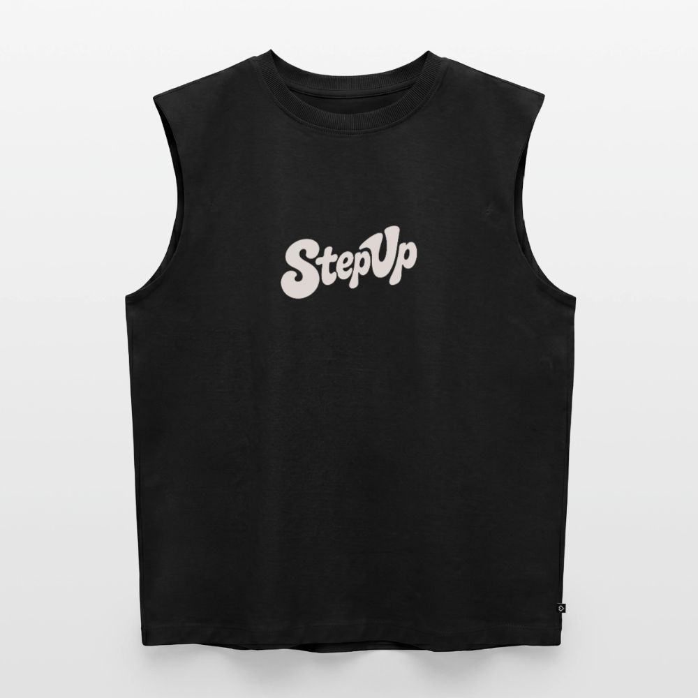 Frauen Organic Sleeveless T-Shirt - Schwarz