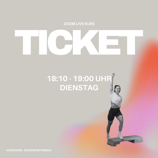 Januar/Februar Einzelticket | EasyStep Choreo | Live Kurs | DI 18:10 - 19:00 Uhr