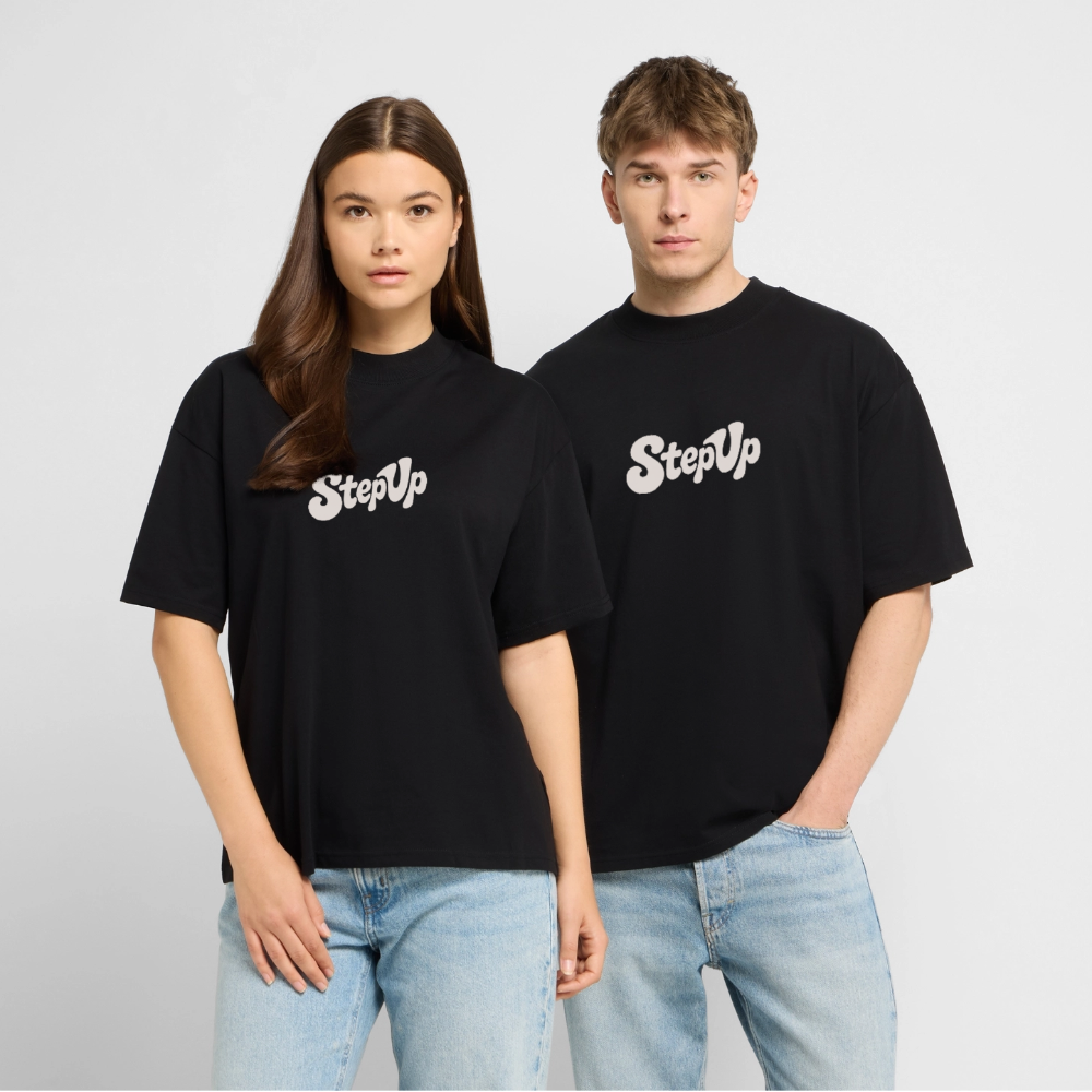 Step Beat Love - Stanley/Stella Oversized Unisex Bio T-Shirt Blaster 2.0 - Schwarz