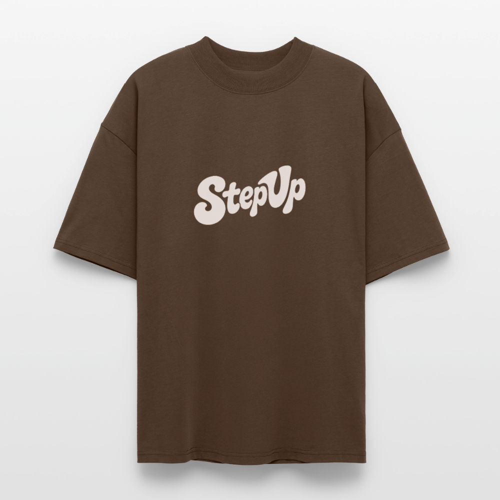 Step Beat Love - Stanley/Stella Oversized Unisex Bio T-Shirt Blaster 2.0 - Dunkelbraun