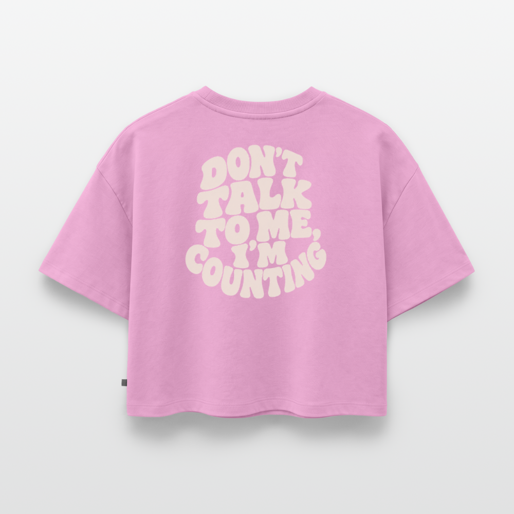 Don´t talk - Frauen Premium Oversized Bio Cropped T-Shirt - Verwaschenes Rosa