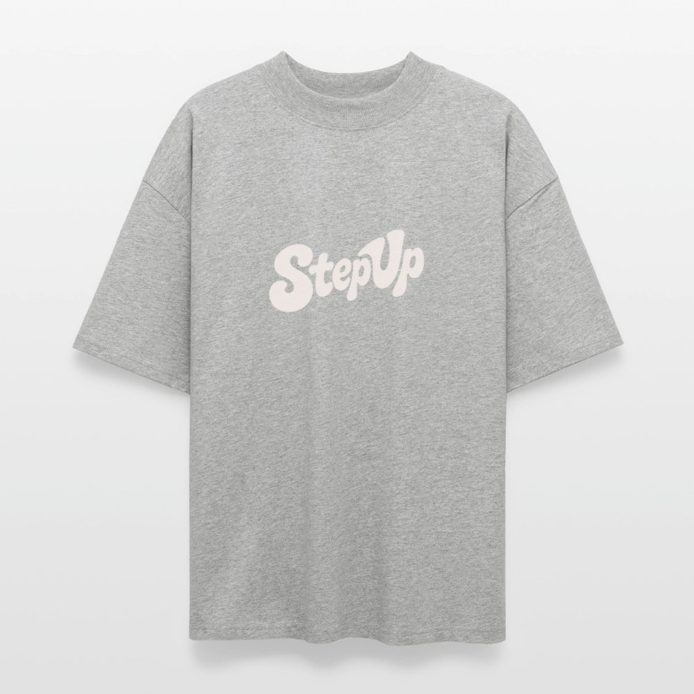 Step Beat Love - Stanley/Stella Oversized Unisex Bio T-Shirt Blaster 2.0 - Grau meliert