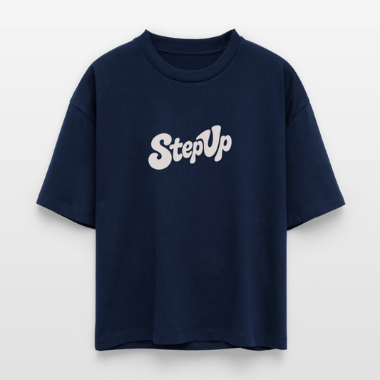 Step Beat Love - Stanley/Stella Frauen Boxy Bio-T-Shirt Nova - Navy