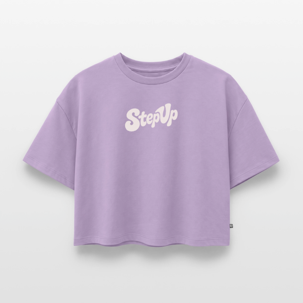 Don´t talk - Frauen Premium Oversized Bio Cropped T-Shirt - Lavendel