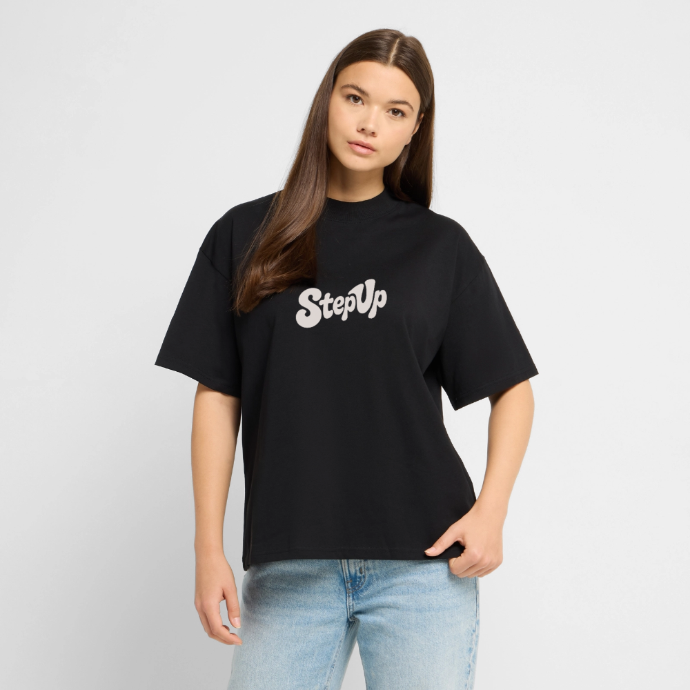 Step Beat Love - Stanley/Stella Oversized Unisex Bio T-Shirt Blaster 2.0 - Schwarz