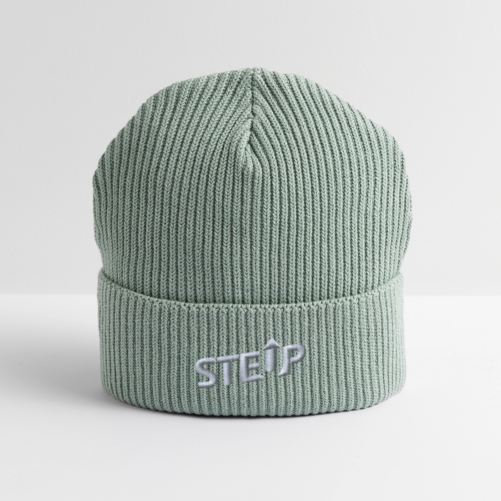 StepUp FISHERMAN BEANIE - Helles Graugrün