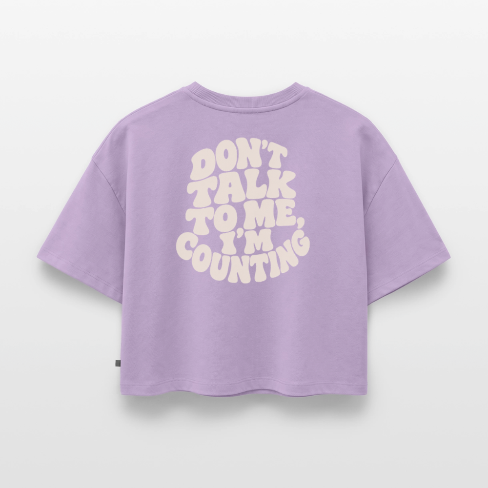 Don´t talk - Frauen Premium Oversized Bio Cropped T-Shirt - Lavendel