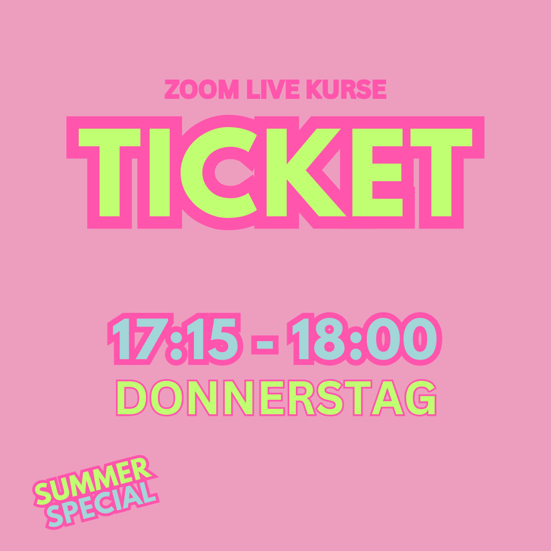 August Einzelticket | Fatburner Workout | Live Kurs | DO 17:15 Uhr