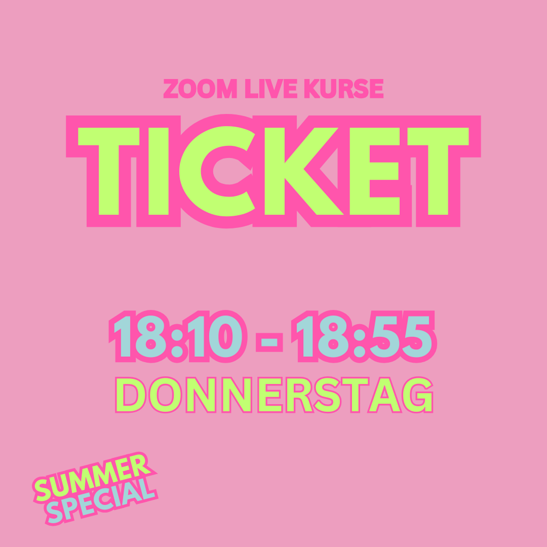 August Einzelticket | Step Choreo Intermediate | Live Kurs | DO 18:10